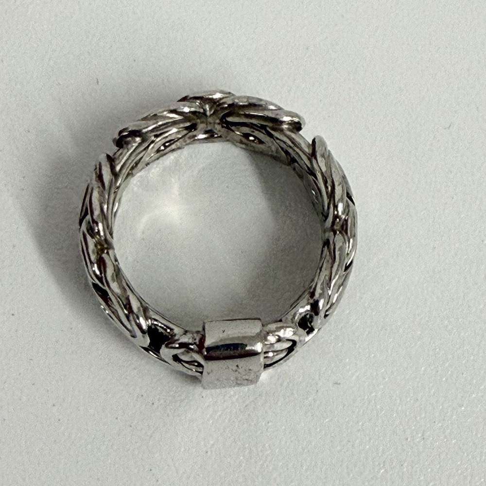 AK Atasay Kuyumculuk Sterling Silver Chain Band Ring Weighs 5 Grams Size 7 3/4 - Picture 8 of 11
